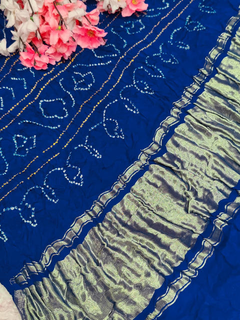 KcPc New Gaji Silk Bandhani Saree Collection