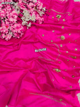KcPc Georgette Bandhani Saree with Cutdana Embroidery BAL