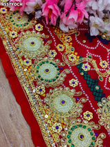 KcPc Premium Georgette Pila Chunri for Traditional Wear AJM
