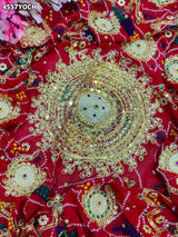 KcPc Premium Georgette Pila Chunri for Traditional Wear AJM