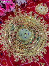 KcPc Premium Georgette Pila Chunri for Traditional Wear AJM