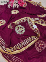 Buy GeorgetteSaree Traditional Stle With Gota Patti Work KcPc 