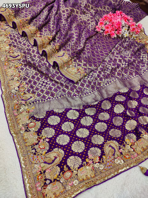 KcPc Premium Georgette Banarasi Festive Wear Sarees   TUF