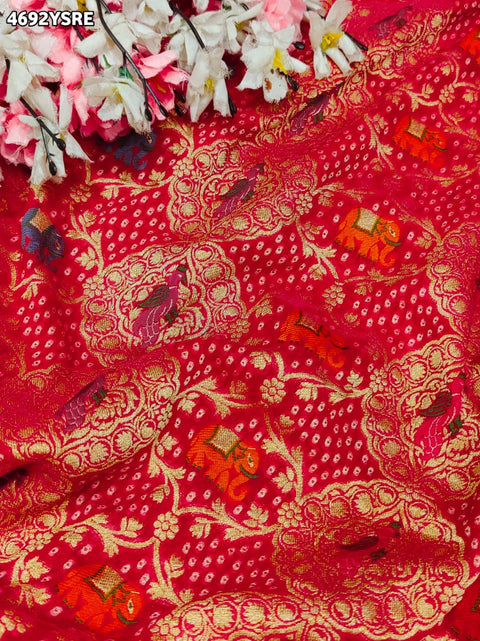 KcPc Georgette Kalamkari Saree with Heavy Embroidery Work    TUF