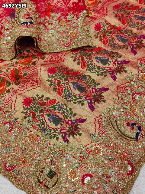 KcPc Premium Georgette Kalamkari Festive Wear Sarees    TUF