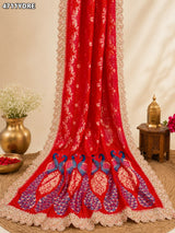 KcPc Designer Banarasi Style Dupatta with Heavy EmbroideryTUF