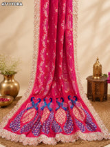KcPc Traditional Banarasi Dupatta with Rich Bandhani EmbroideryTUF