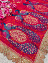 KcPc Traditional Banarasi Dupatta with Rich Bandhani EmbroideryTUF