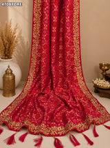 KcPc Premium Khaddi Georgette Dupatta with Heavy EmbroiderySAS