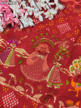 KcPc New Khaddi Georgette kalamkari Style Wth Embroidery Work DupattaTUF