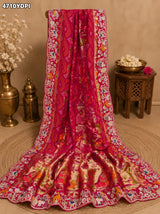 KcPc Latest Khaddi Georgette kalamkari Style Wth Embroidery Work DupattaTUF