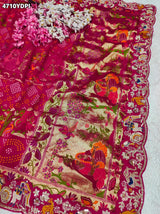 KcPc Latest Khaddi Georgette kalamkari Style Wth Embroidery Work DupattaTUF
