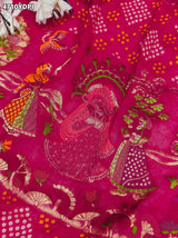 KcPc Latest Khaddi Georgette kalamkari Style Wth Embroidery Work DupattaTUF