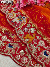 KcPc Khaddi Georgette kalamkari Style Wth Embroidery Work DupattaTUF