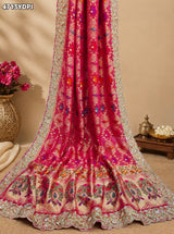 KcPc New Khaddi Georgette Embroidery Heavy Border Work DupattaTUF