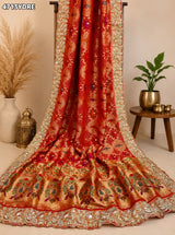 KcPc Letest Khaddi Georgette Embroidery Heavy Border Work DupattaTUF