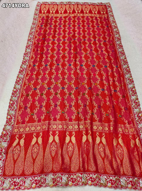 KcPc Letest Khaddi Georgette kalamkari Style With Embroidery Work Dupatta
