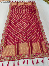 KcPc Letest Khaddi Georgette Banarasi Style With Embroidery Work DupattaSAS