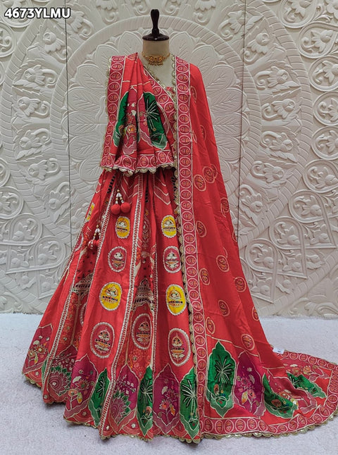 KcPc Premium Festive Wear Crepe Silk Lehengas