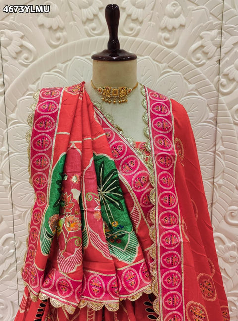 KcPc Premium Festive Wear Crepe Silk Lehengas