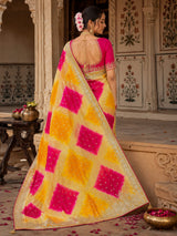 KcPc Luxury Banarasi Tissue Sarees with Gotapatti Work