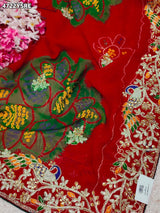 KcPc Georgette Saree with Handcrafted Gotapatti Work KDN