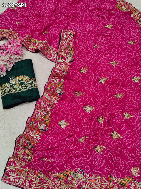 KcPc Luxury Georgette Bandhani Saree Collection    KDN