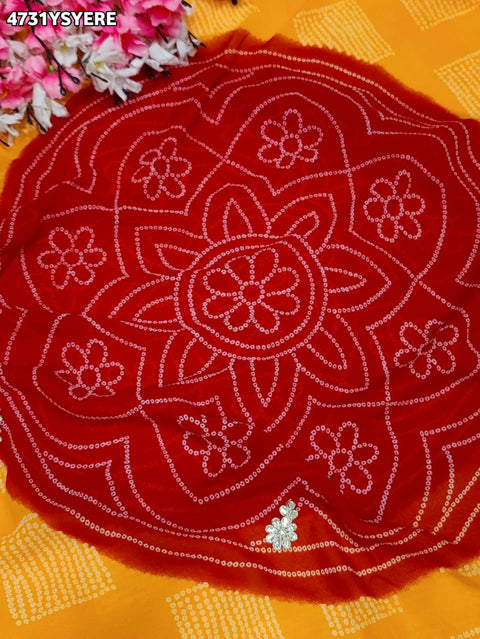 KcPc Georgette Sarees with Traditional Gotapatti  KDN
