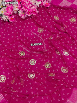 KcPc Premium Georgette Bandhani Festive Wear Sarees KDN