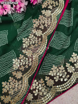 KcPcRoyal Bandhani Saree with Traditional Gotapatti WorkKDN