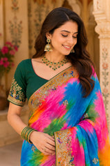 KcPc Premium Georgette Bandhani Festive Wear SareesKDN