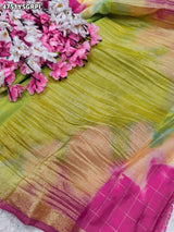 KcPc Premium Cotton Silk Banarasi Saree with Zari BorderGAN