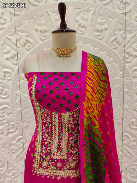 KcPc Premium Modal Silk Bandhani Salwar Suit with Dupatta  JITEN
