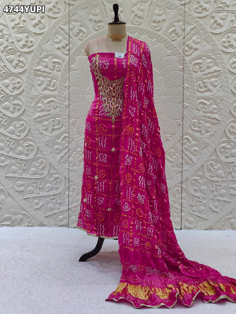 KcPc Luxury Gaji Silk Suit with Gotapatti Work   JITEN