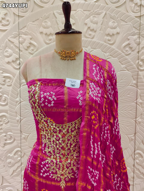 KcPc Luxury Gaji Silk Suit with Gotapatti Work   JITEN