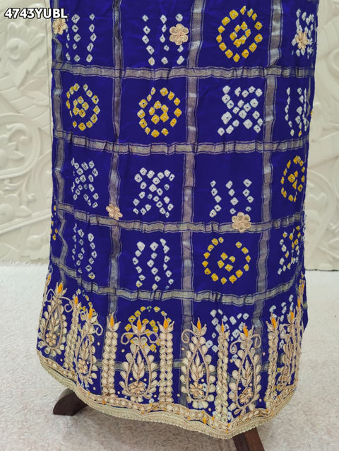 KcPc Traditional Gaji Silk Bandhani Suit with Dupatta  JITEN