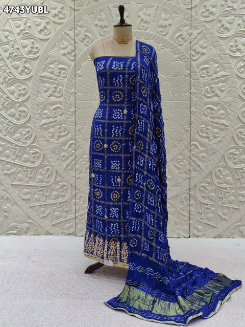 KcPc Traditional Gaji Silk Bandhani Suit with Dupatta  JITEN