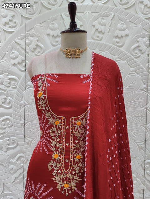 KcPc Luxury Modal Silk Bandhani Suit with Gotapatti Embroidery  JITEN