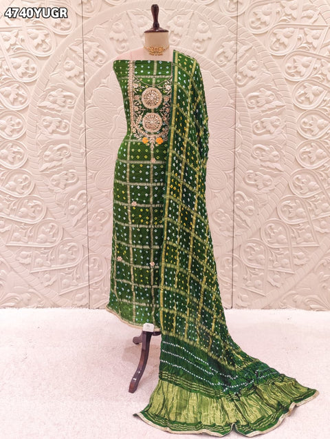 KcPc Traditional Gaji Silk Suit with Gotapatti Embroidery  JITEN