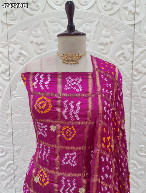 KcPc Gaji Silk Bandhani Suit Set with Gotapatti Work JITEN