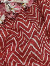 KcPc Premium Cotton Silk Zig Zag Saree with Zari Border STL