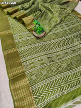 KcPc Luxury Cotton Silk Festive Wear Zig Zag SareeSTL