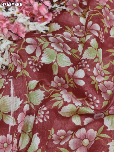 KcPc Premium Cotton Silk Printed Saree with Zari Border  STL