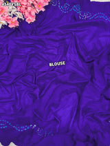 KcPc Premium Semi Gaji Silk Bandhani Saree for Women MSC