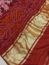 KcPc Traditional Semi Gaji Silk Bandhani Saree Online MSC