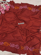 KcPc Traditional Semi Gaji Silk Bandhani Saree Online MSC