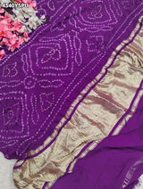 KcPc Royal Semi Gaji Silk Bandhani Saree for Festive WearMSC