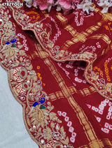 KcPc Premium Bandhani Pila Chunri with Rich ZardosiMNL