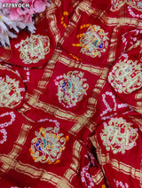 KcPc Traditional Gaji Silk Bandhani Chunri for Women MNL