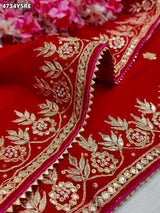 KcPc Premium Bandhani Gaji Silk Saree with Elegant Gota PattiAMT
